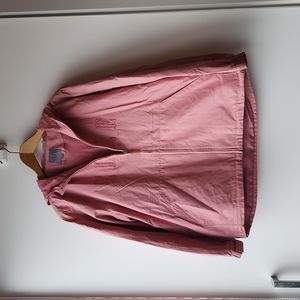 Vintage Elle Sports Pink Zip Up Mesh Oversized Windbreaker Jacket